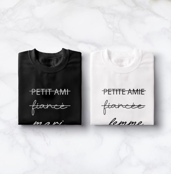 T-shirt couple – Mari & femme – Vetements assortis – Assortis Moi