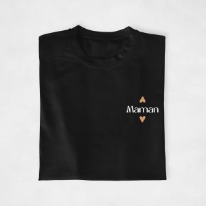 T-shirt duo Mere Fille – Deux coeurs