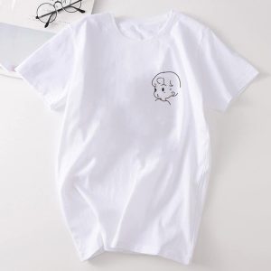 T-shirt pour un Couple Aimable Blanc