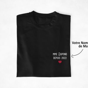 T-shirt special Maries- Mr Mme Depuis a personnaliser - Assortis Moi 1 T shirt spcial Maries Mr Mme Depuis a personnaliser Assortis Moi 2