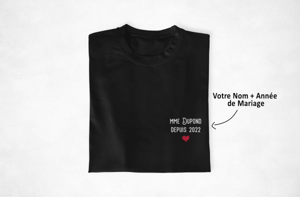 T-shirt special Maries- Mr Mme Depuis a personnaliser – Assortis Moi