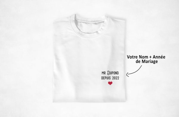 T-shirt special Maries- Mr Mme Depuis a personnaliser – Assortis Moi