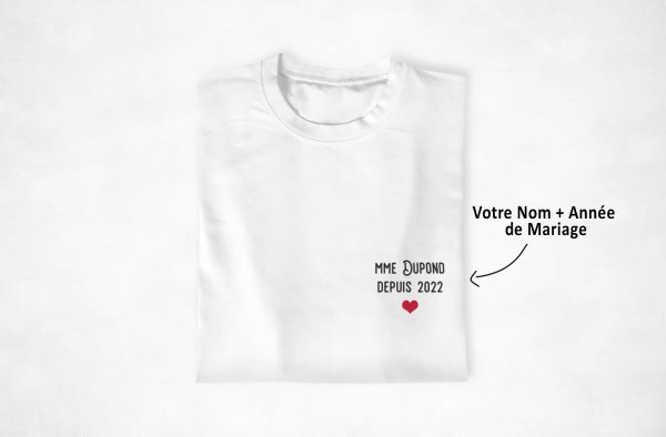 T-shirt special Maries- Mr Mme Depuis a personnaliser – Assortis Moi