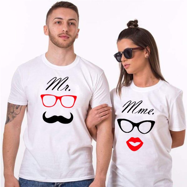 T-shirts Couple Monsieur et Madame  Cadeau Romantique  Assortis Moi