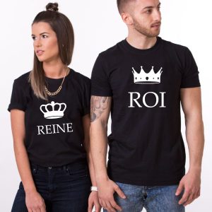 T-shirts Couple Roi Reine – Vetements Assortis Cadeau T-shirts Couple Roi Reine – Vetements Assortis Cadeau