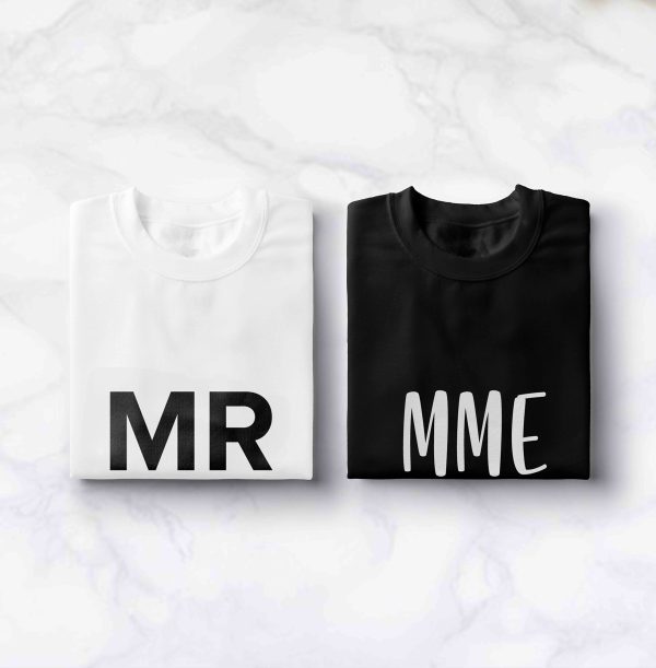 T-shirts Couple assortis Mr & Mme Pour Amoureux  Assortis Moi