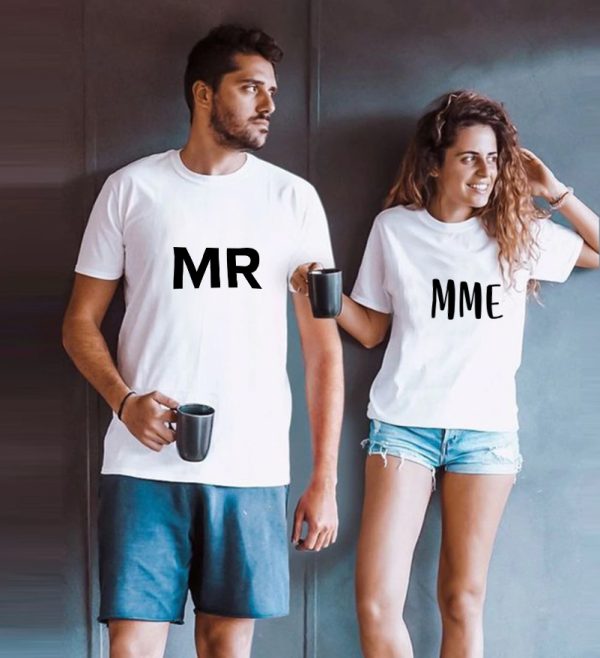 T-shirts Couple assortis Mr & Mme Pour Amoureux  Assortis Moi