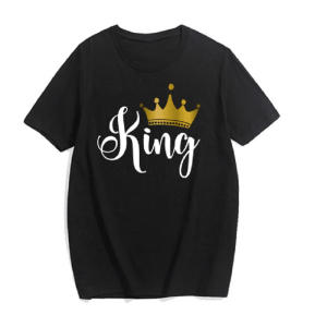T-shirts Noirs pour les Couples King & Queen T-shirts Noirs pour les Couples King & Queen