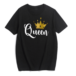 T-shirts Noirs pour les Couples King & Queen T-shirts Noirs pour les Couples King & Queen