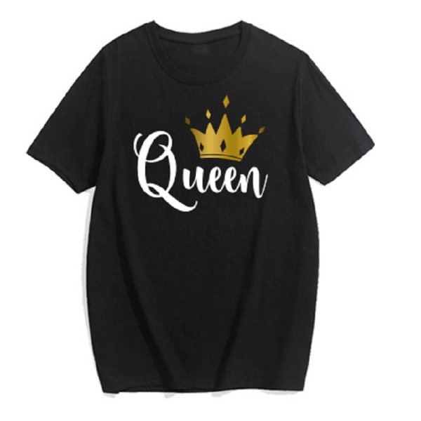 T-shirts Noirs pour les Couples King & Queen
