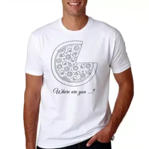T-shirts a Motif de Pizza pour Couple T-shirts a Motif de Pizza pour Couple