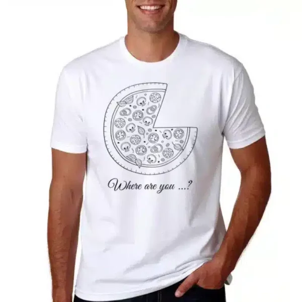 T-shirts a Motif de Pizza pour Couple