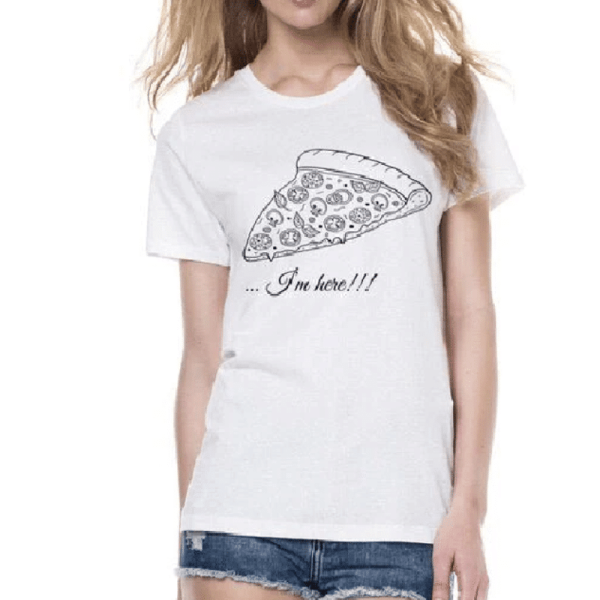 T-shirts a Motif de Pizza pour Couple
