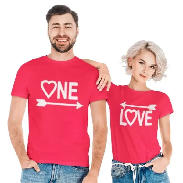 T-shirts a Motifs One Love pOur Amoureux