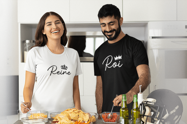 T-shirts assortis pour couple – Roi et Reine – Assortis Moi