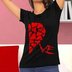 T-shirts de Saint-valentin a Motif Love pour Couple T-shirts de Saint-valentin a Motif Love pour Couple