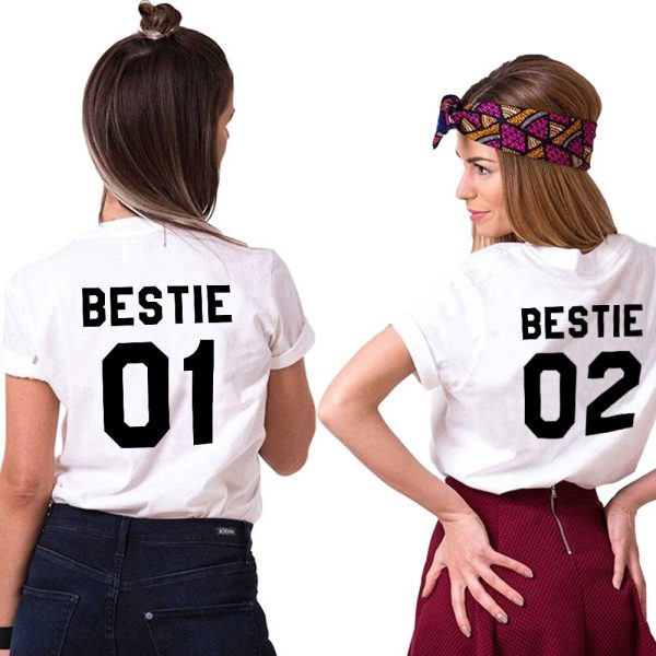 Tee-Shirt Best Friend Par 2 Bestie Amies
