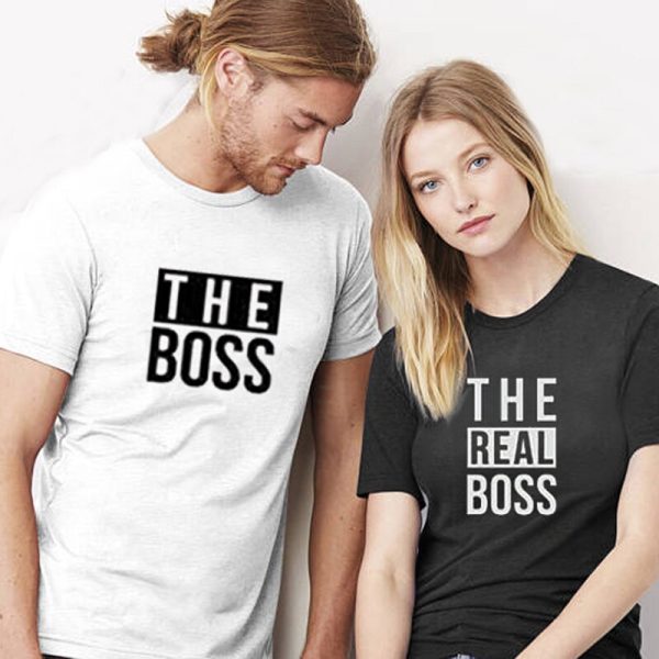 Tee Shirt Couple C’est Moi le Boss