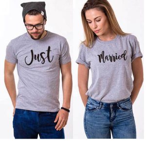 Tee-Shirt Just Married Couple 1 Tee Shirt Just Married Couple 2