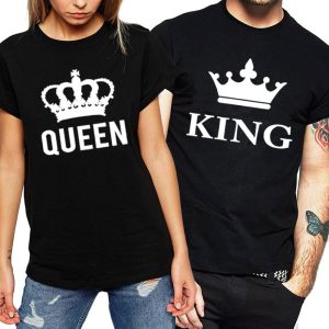 Tee-Shirt King Queen Couple Tee-Shirt King Queen Couple