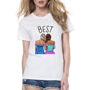 Tee Shirt Meilleure Amie Blonde Brune