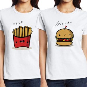 Tee Shirt Meilleure Amie Burger Frites Tee Shirt Meilleure Amie Burger Frites