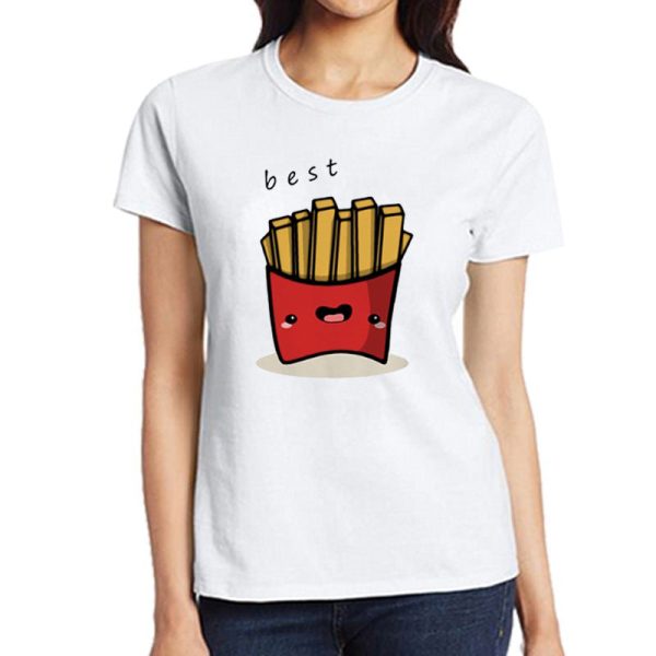 Tee Shirt Meilleure Amie Burger Frites