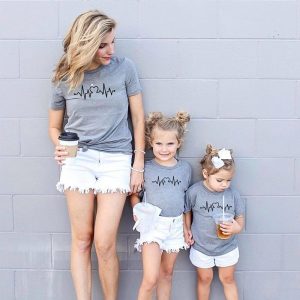 Tee Shirt Mere Fille Heartbeat Tee Shirt Mere Fille Heartbeat