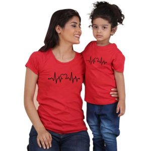 Tee Shirt Mere Fille Heartbeat 2 Tee Shirt Mere Fille Heartbeat 3