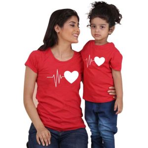 Tee Shirt Mere Fille Mon Petit Coeur Qui Bat 3