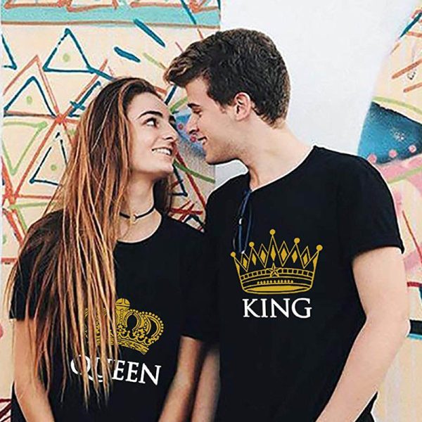 Tee-Shirt Pour Couple King Queen