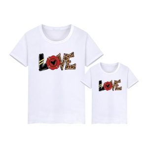 Tee Shirt Pour Mere et Fille LOVE 5