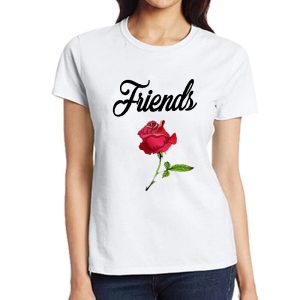 Tee-shirt Best Friends Roses Amies