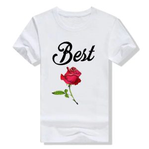 Tee shirt Best Friends Roses Amies 3