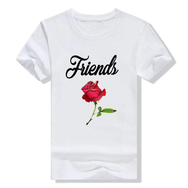 Tee-shirt Best Friends Roses Amies