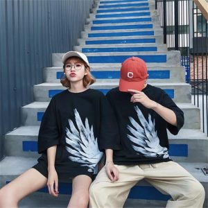 Tee shirt couple WINGS