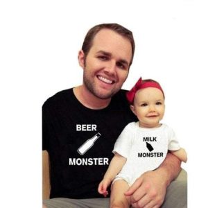 Tee shirt et body pere fille