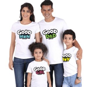 Tee shirt famille assorti bonne famille