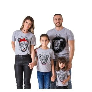 Tee shirt famille assorti lion Tee shirt famille assorti lion