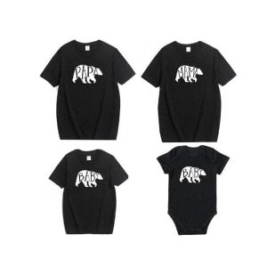 Tee shirt famille assorti ours