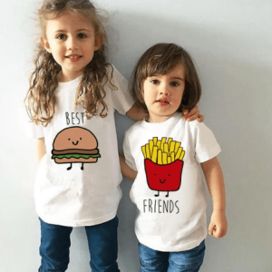 Tee shirt frere et soeur fastfood