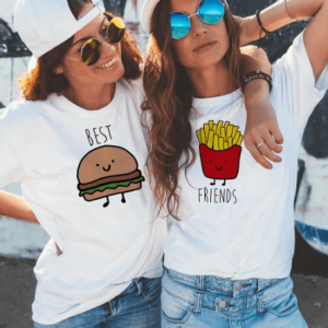 Tee shirt meilleure amie fastfood