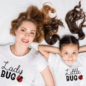 Tee shirt mere fille lady bug