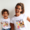 Tee shirt mere fille princesses folles