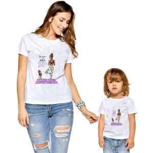 Tee shirt mere fille yoga