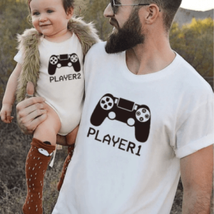 Tee shirt pere fille gamer