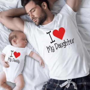 Tee shirt pere fille je t’aime