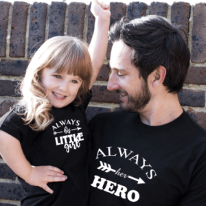 Tee shirt pere fille mon hero