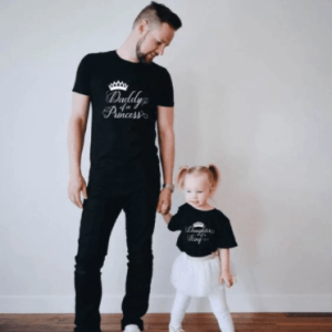 Tee shirt pere fille roi et princesse