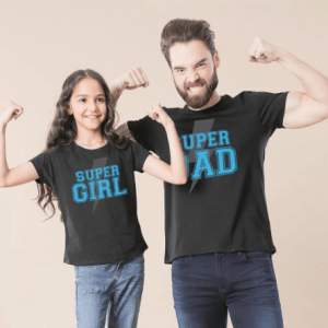 Tee shirt pere fille super papa